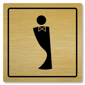 WC muži, 100x100mm, zlatá, Arizona